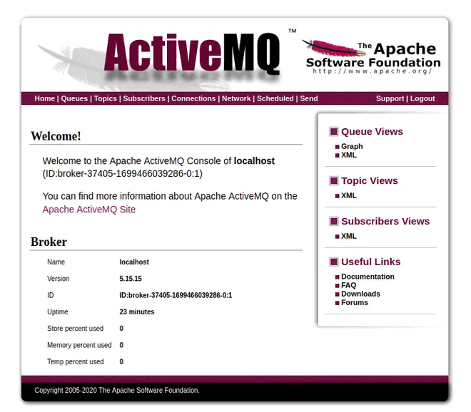 ActiveMQ Dashboard