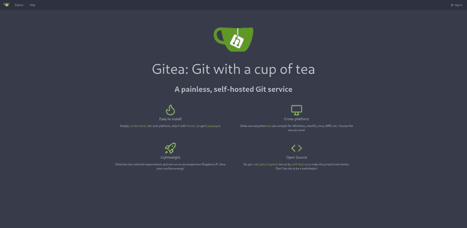 Gitea Login Page