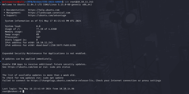 SSH Access as Root